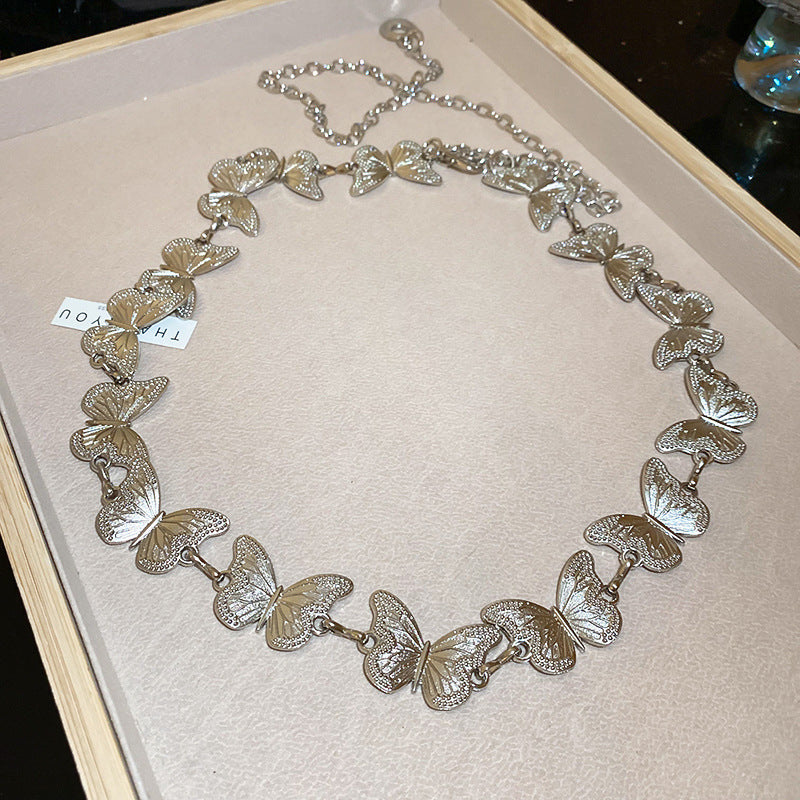 New Leather Rivet Stitching Waist Chain For Women