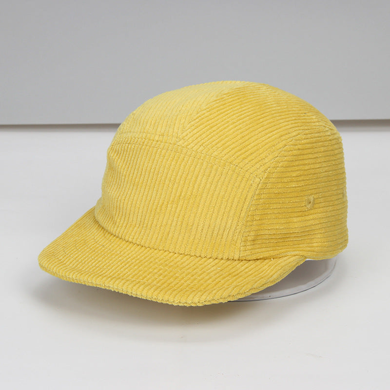 Pure Cotton Corduroy Five-panel Cap Short Brim 5-panel Baseball Cap