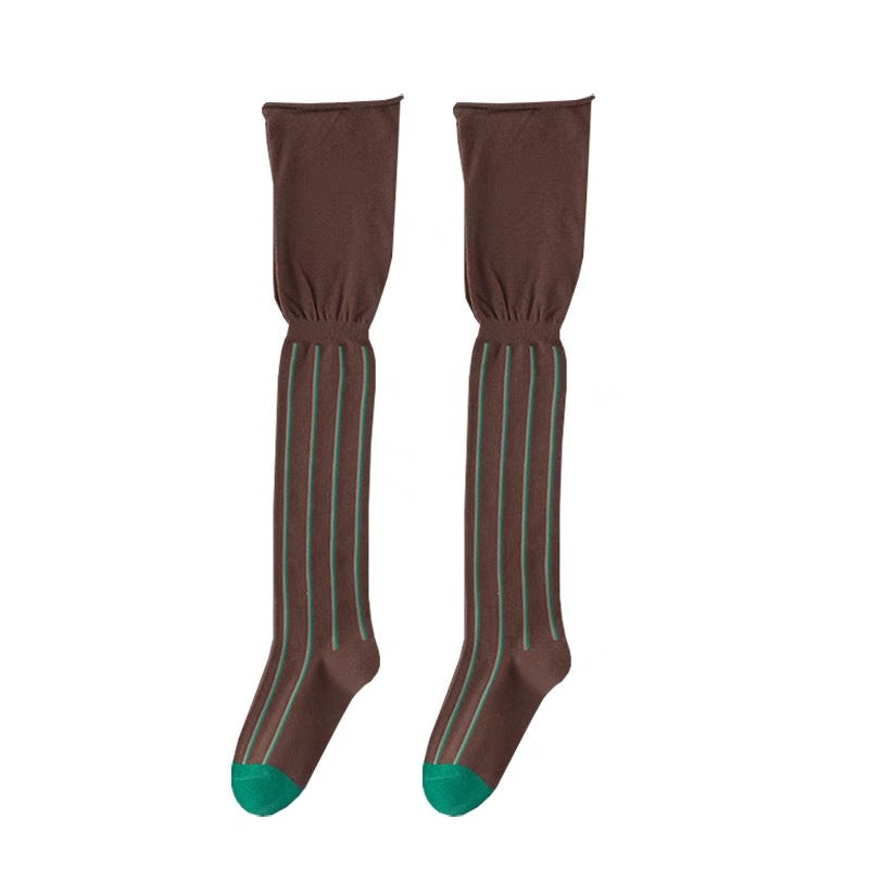 Lady's Colorful Striped Over-the-knee Socks