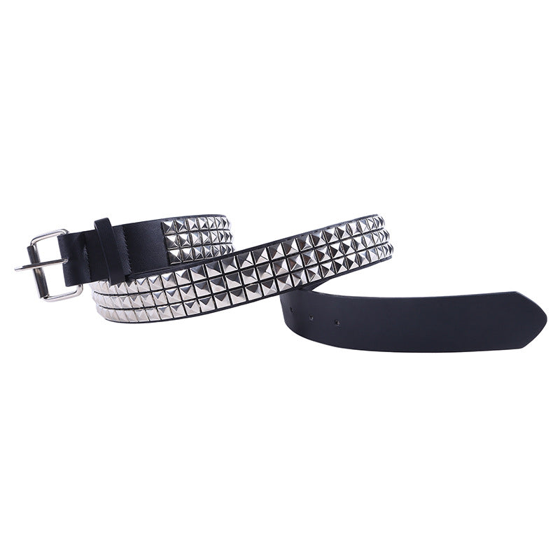 Hollow Rivet Belt PU Waistband Temperament Men And Women