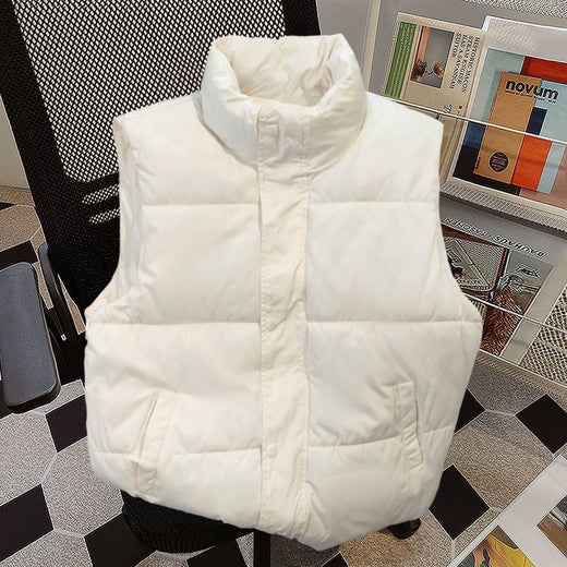 Women's Stand-Up Collar Thickened Waistcoat Warm Vest