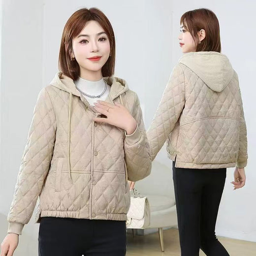 Casual Slimming Short Hooded Warm Jacket
