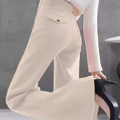 Versatile High-waisted Slimming Workwear Bootcut Pants