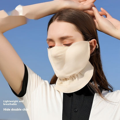 Women's Outdoor Driving Cycling UV-proof Chiffon Sunscreen Mask