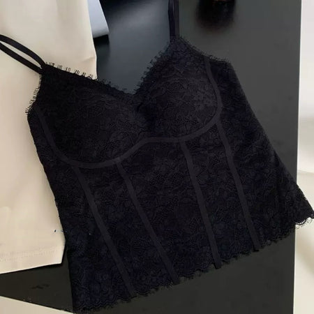 Womens Retro Floral Lace Camisole Top