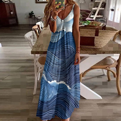 Digital-print Fashion-forward Womens Floral Dress