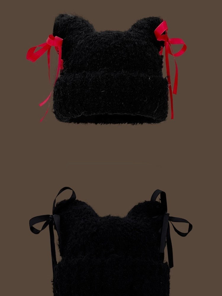 Bow-knot Knitted Casual Hat For Women