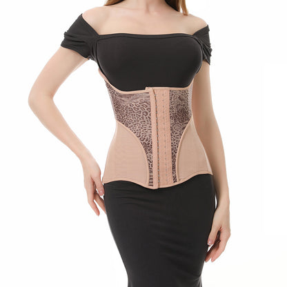 New Summer Mesh Snake Print Leopard Print Breathable Reinforced Waist Trainer