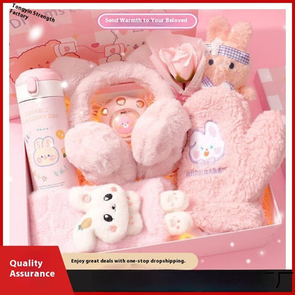 Christmas Girls' Birthday Kindergarten Primary School Students' Practical Winter Warm Gift Box