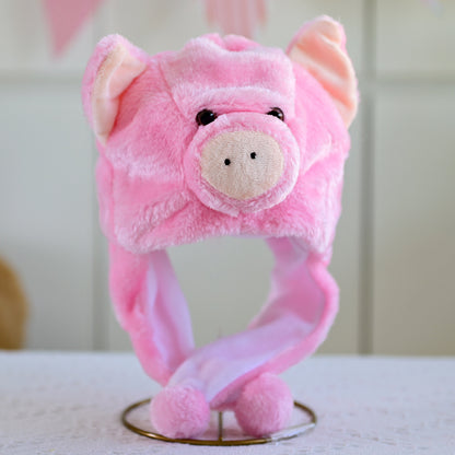 Cartoon Animal Plush Earflap Hat