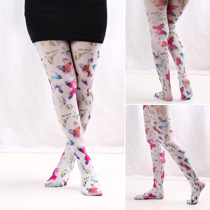 Spring And Autumn Versatile Printed Tights