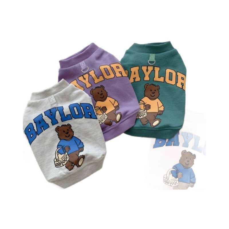 Autumn And Winter Parent-child Pet Clothing Dog Clothes And Supplies Fleece-lined