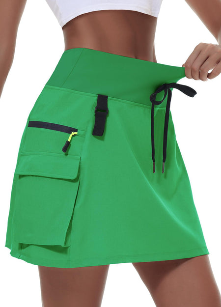 Practical Hiking Skirt With Zippered Pockets For Outdoor Activities