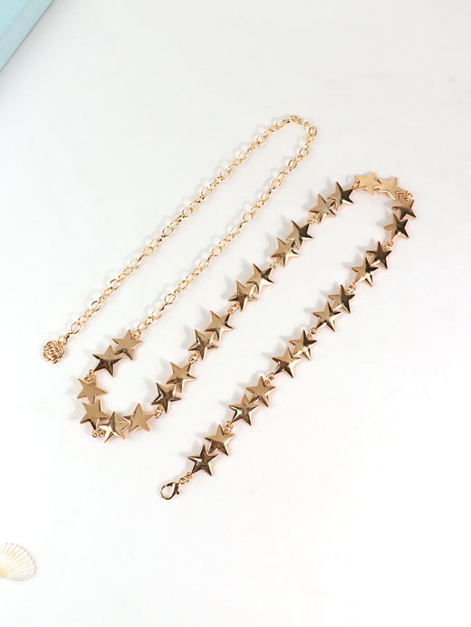 2025 New Retro Metal Star Waist Chain Women's Accessory