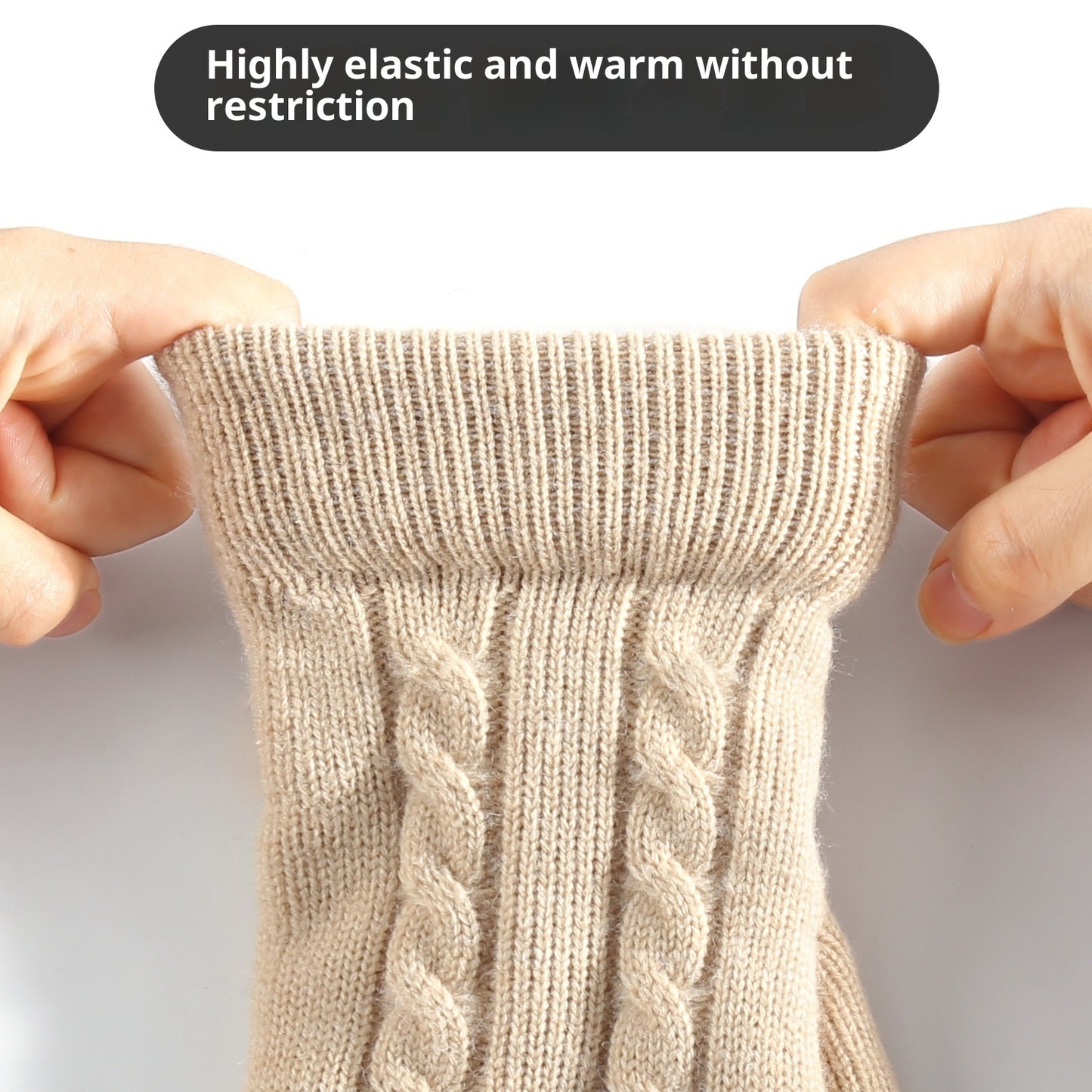 Double-layer Fleece-lined Warm And Cold-proof Knitted Gloves