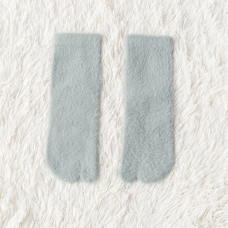 Women's Fleece-lined Thermal Winter Toe Socks Mid-calf Thick Warm