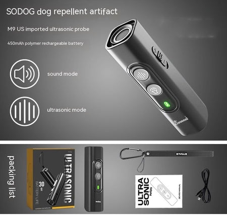 جهاز طارد للكلاب بالموجات فوق الصوتية محمول وعالي الطاقة