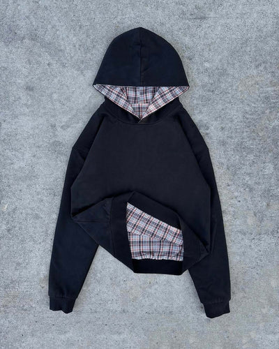 Hip Hop Double-sided Retro Plaid Casual Sweater