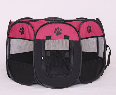 Folding Octagonal Pet Fence Oxford Cloth Cat And Dog Kennel