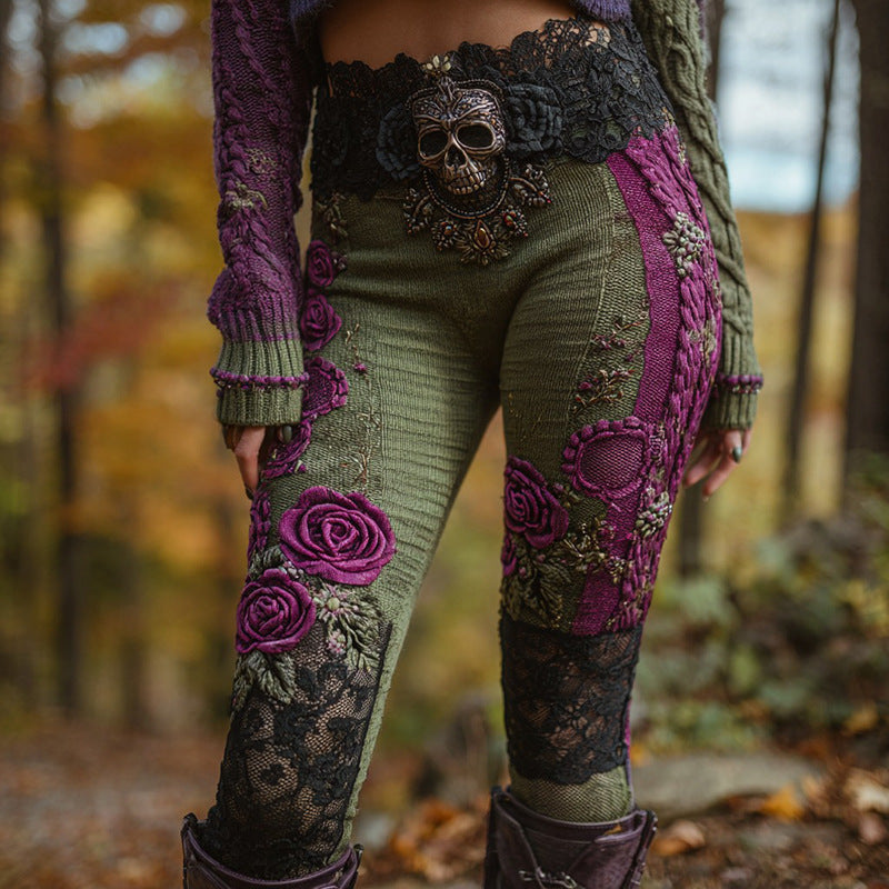 New Retro 3D Digital Print Pattern Women's Sports Yoga Pants