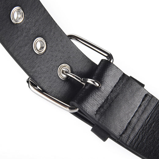 Five-pointed Star Rivet Wide Versatile Pin Buckle Punk-style Pants Belt