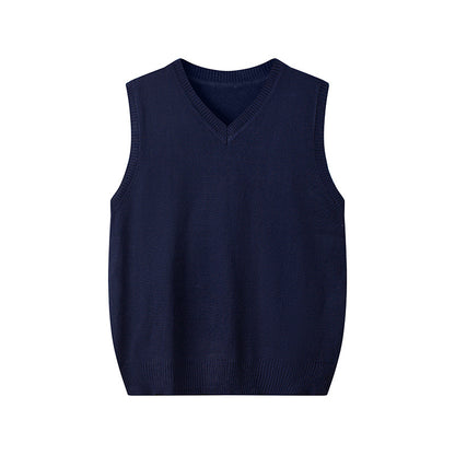Fashionable V-neck Pullover Knit Vest For Early Spring