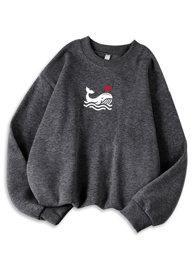 Womens Casual Sweatshirt With Print Cozy Hoodie For Fall Soft Wool Blend