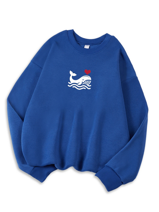Womens Casual Sweatshirt With Print Cozy Hoodie For Fall Soft Wool Blend