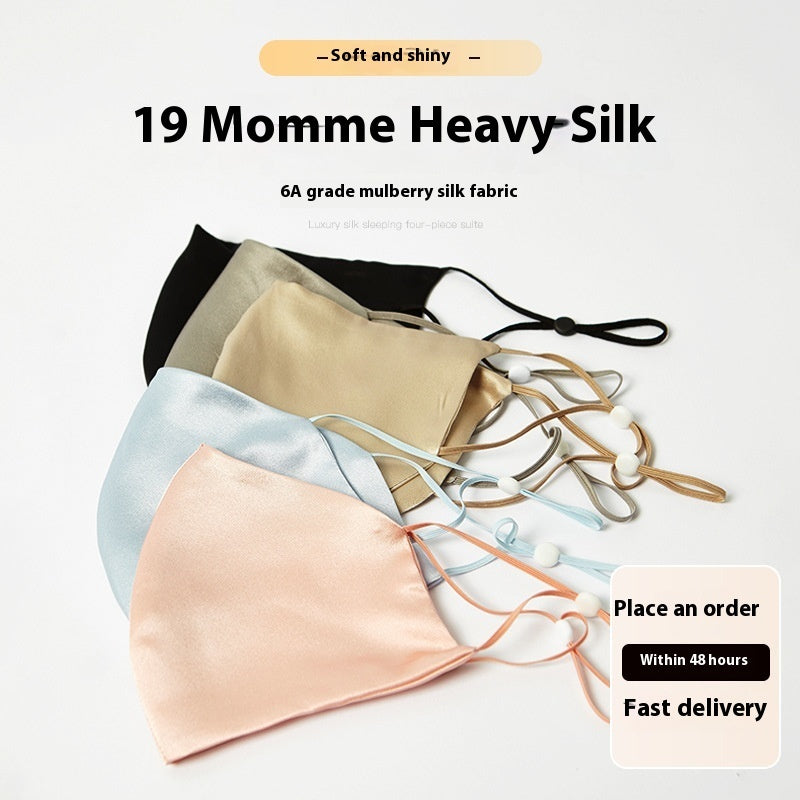 19 M Silk Mask Summer UV Protection Sun Block And Dustproof Solid Color