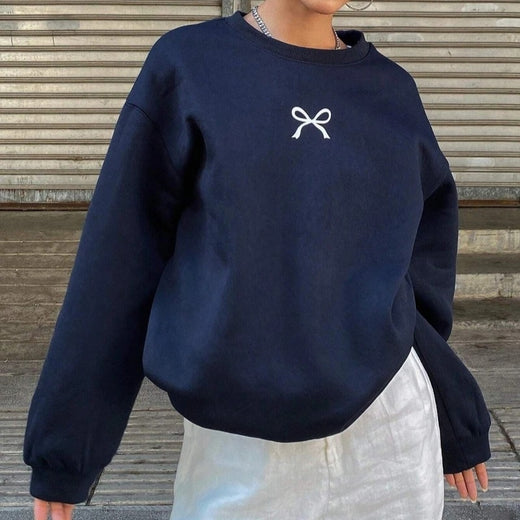 Womens Printed Pullover Casual Sweatshirt Top