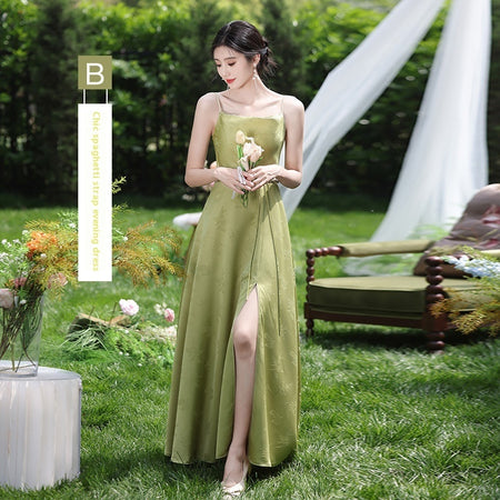 Green National Style Element Bridesmaid Dress