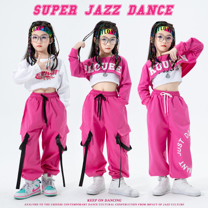 Girls' Jazz Dance Performance Outfit
