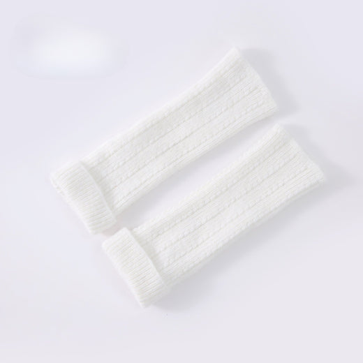 Knitted Fingerless Wool-blend Thermal Knit Gloves