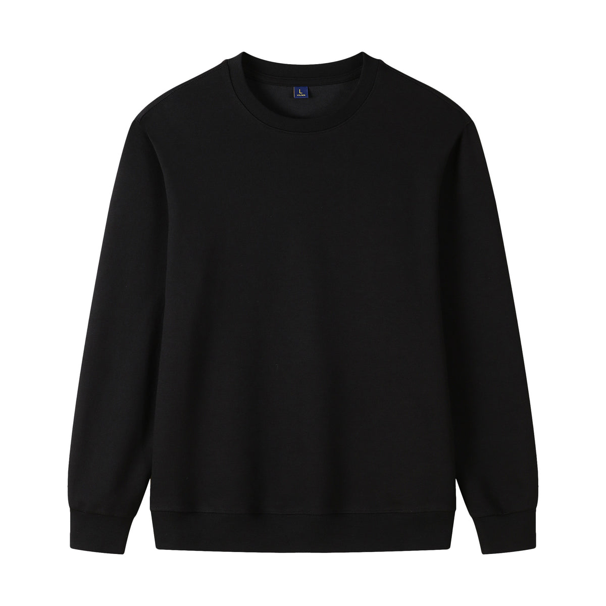 320g Straight Shoulder Pure Cotton Autumn Long Sleeve Round Neck Solid Color Sweatshirt Customized