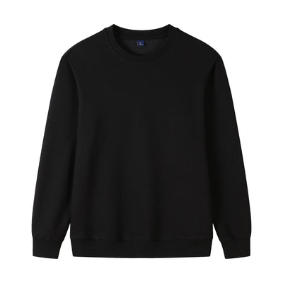 320g Straight Shoulder Pure Cotton Autumn Long Sleeve Round Neck Solid Color Sweatshirt Customized