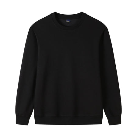 320g Straight Shoulder Pure Cotton Autumn Long Sleeve Round Neck Solid Color Sweatshirt Customized