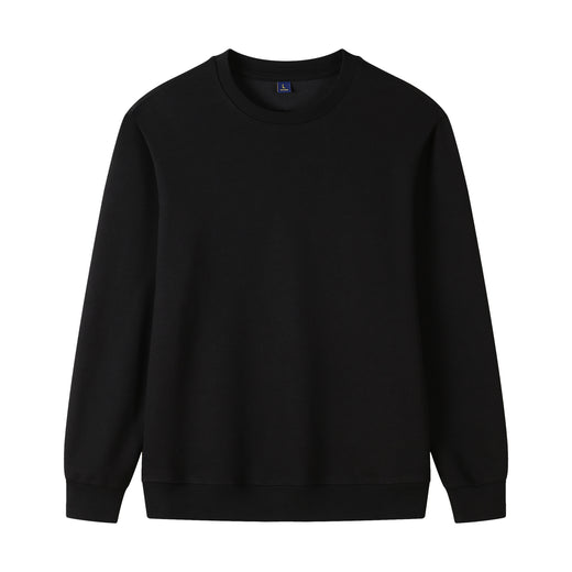320g Straight Shoulder Pure Cotton Autumn Long Sleeve Round Neck Solid Color Sweatshirt Customized
