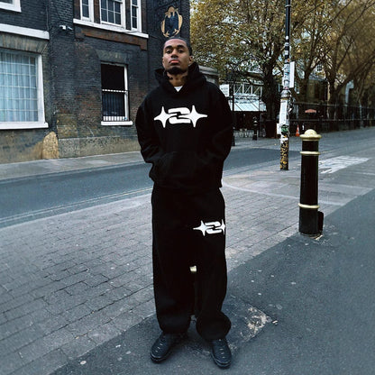 Autumn And Winter Casual Retro Hip-hop Sportswear Fashionable Hoodie