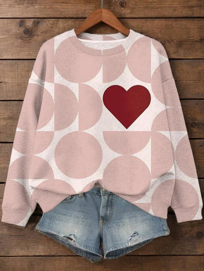Fashionable Printed Sweatshirt With Long Sleeves