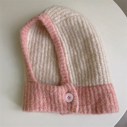 One-piece Knitted Balaclava With Built-in Neck Warmer And Ear Protection