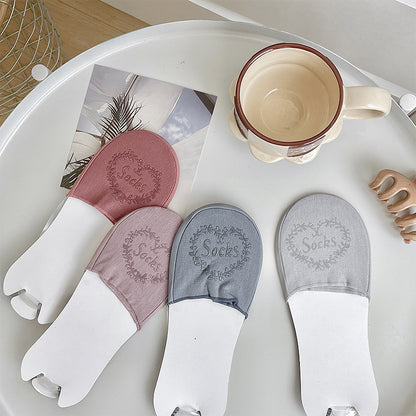 High Heel Socks Women Cotton Ice Silk Boat Socks