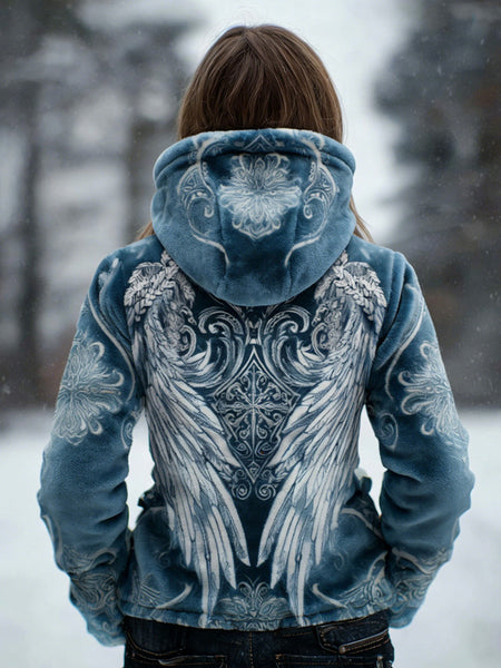 3D Digital Print Fashionable Retro New Zip-Up Hoodie For FallWinter