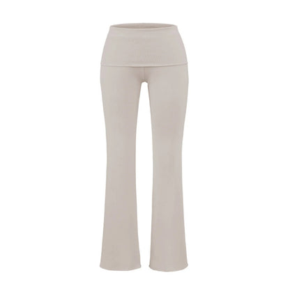 Low-rise Flared Jeans With A Turned-up Hem For A Slimming Look, Womens