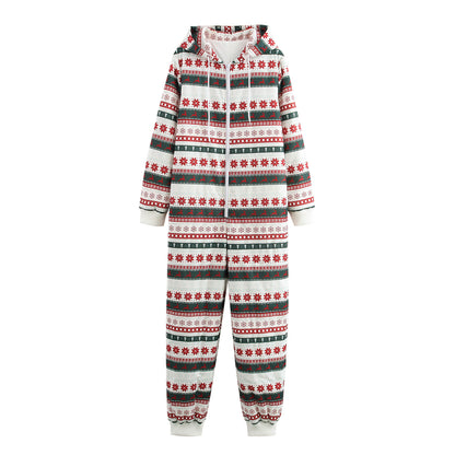 French Style Commute Style Warm And Comfortable Classic Christmas Printed Loose Bodysuit Cotton-padded Jacket