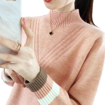 Womens Half-Turtleneck Sweater Base Layer Top For Layering