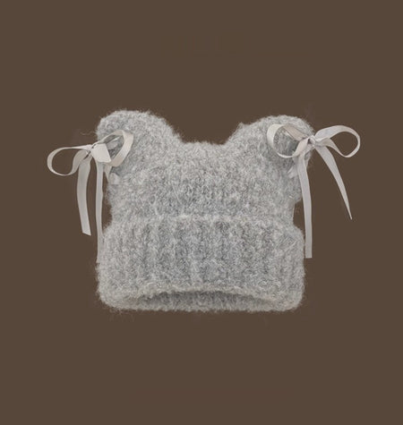 Bow-knot Knitted Casual Hat For Women