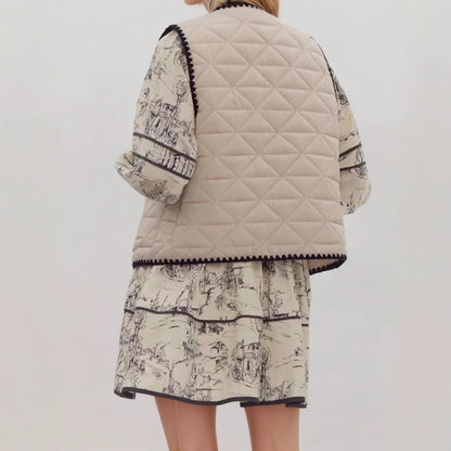 Autumn Winter Women's Cotton Padded Vest With Designer Style