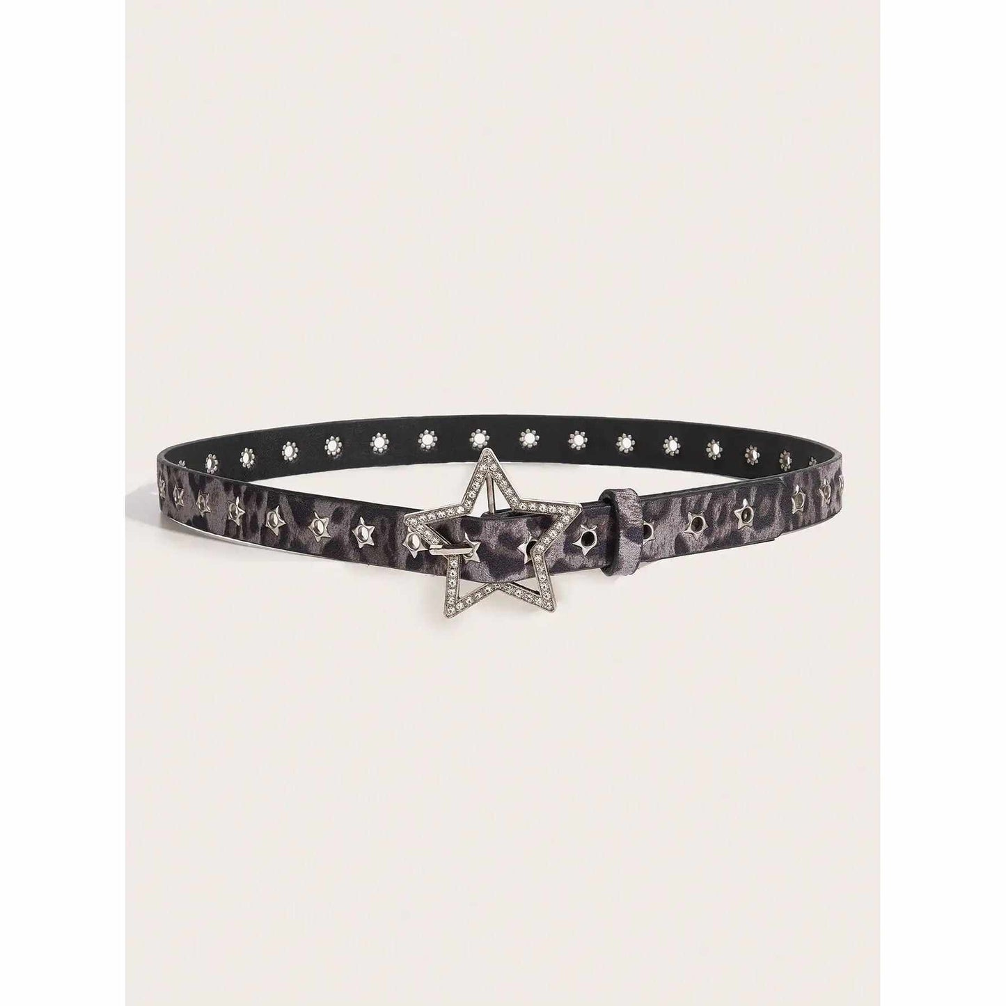 Creative Women's Star Rivet Metal Eyelet PU Belt