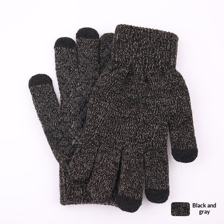 Knitted Winter Warm Touchscreen Gloves Made Of Wool