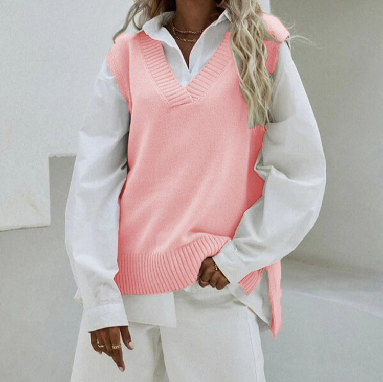 New Style Sleeveless Knitted Vest For Women